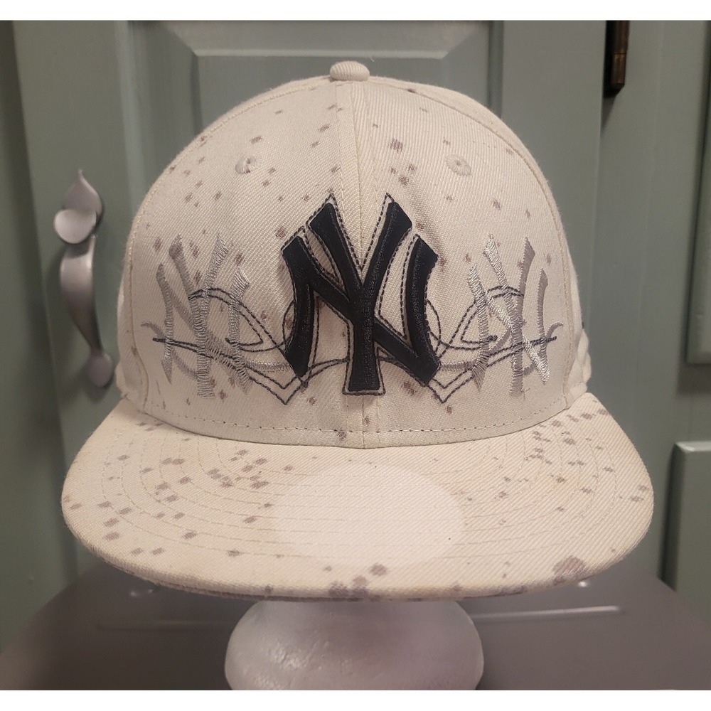 New York Yankees New Era 59Fifty‎ Paint Splatter MLB Baseball Hat Cap Size 7 5/8